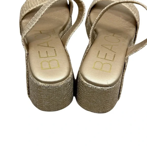 Beach by Matisse sable gold platform sandals size 7 - Picture 5 of 11